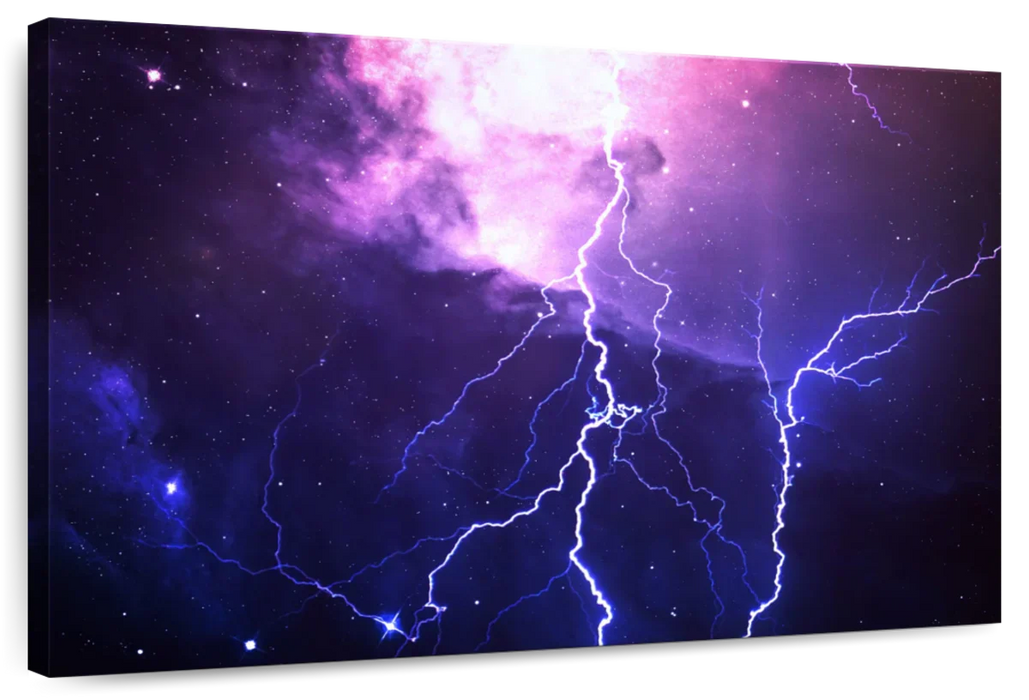 Cosmic Lightning Wall Art