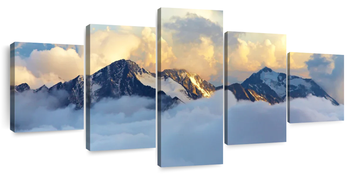 Alpine Snowy Mountains Wall Art