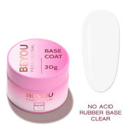 nbmsupply BEYOU Professional Rubber Base Coat No Acid Base Clear 30ml BRBC0330