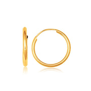 Bids.com 10k Yellow Gold Polished Endless Hoop Earrings (16mm Diameter) Earrings