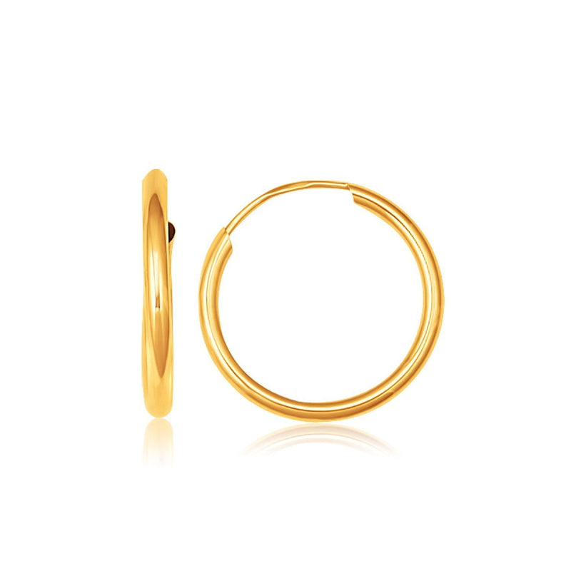 Bids.com 10k Yellow Gold Polished Endless Hoop Earrings (16mm Diameter) Earrings