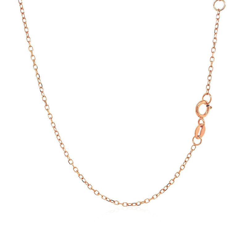 Bids.com 14k Rose Gold 17 inch Necklace with Round White Topaz Necklaces