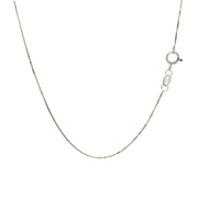 Bids.com 14k White Gold Adjustable Box Chain 0.6mm Necklaces