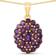 Bids.com 4.04 Carat Genuine Amethyst .925 Sterling Silver Pendant Pendants White Smoke