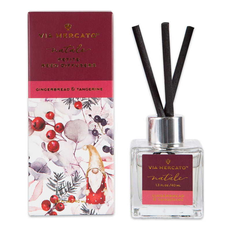 Via Mercato Via Mercato Gingerbread & Tangerine Petite Reed Diffuser 1.3oz Reed Diffuser