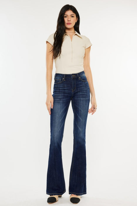 Full Size Mid Rise Slim Flare Jeans