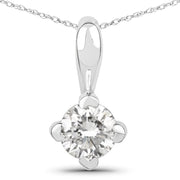 Bids.com 0.33 Carat Genuine Lab Grown Diamond 14K White Gold Pendant Pendants