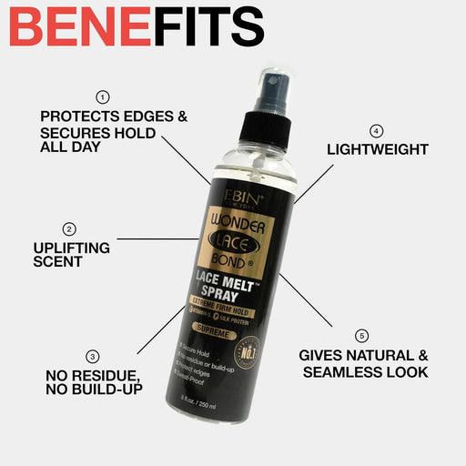 Mill's Beauty Supply Ebin Wonder Lace Melting Spray Hair Spray