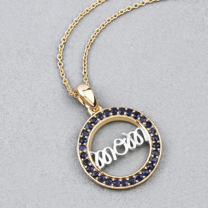 Bids.com 0.64 Carat Genuine Blue Sapphire .925 Sterling Silver Pendant Pendants