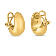 Bids.com 14k Yellow Gold Fancy Omega Hoops Earrings