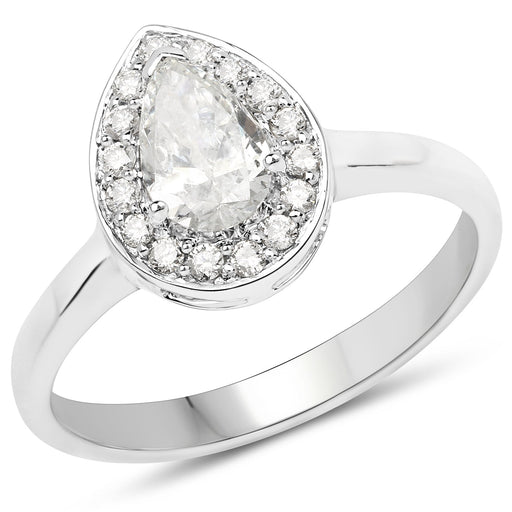 Bids.com 14K White Gold 0.70 Carat Genuine White Diamond Ring Rings