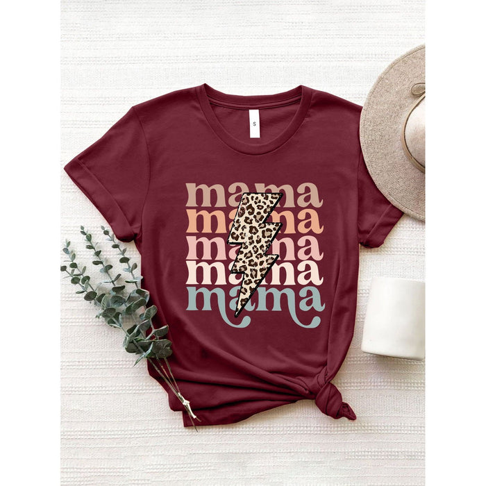 Mama Round Neck Short Sleeve T-Shirt