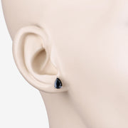 Bids.com 1.60 Carat Genuine Blue Sapphire 10K White Gold Earrings Earrings