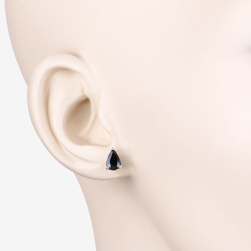 Bids.com 1.60 Carat Genuine Blue Sapphire 10K Yellow Gold Earrings Earrings
