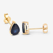 Bids.com 1.60 Carat Genuine Blue Sapphire 10K Yellow Gold Earrings Earrings