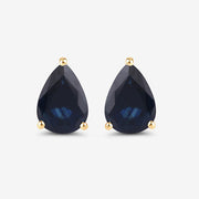 Bids.com 1.60 Carat Genuine Blue Sapphire 10K Yellow Gold Earrings Earrings