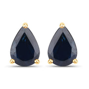 Bids.com 1.60 Carat Genuine Blue Sapphire 14K Yellow Gold Earrings Earrings