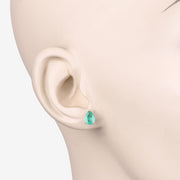 Bids.com 1.30 Carat Genuine Zambian Emerald 10K Yellow Gold Earrings Earrings
