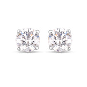 Bids.com 0.54 Carat Genuine White Diamond 14K White Gold Earrings Earrings
