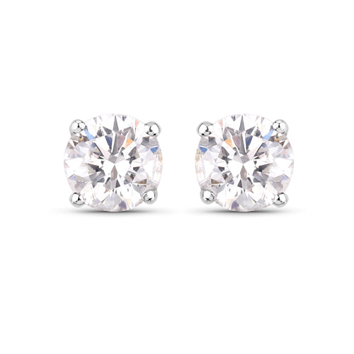 Bids.com 0.54 Carat Genuine White Diamond 14K White Gold Earrings Earrings