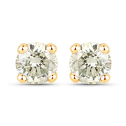 Bids.com 0.86 Carat Genuine LB Diamond 14K Yellow Gold Earrings Earrings