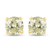 Bids.com 1.15 Carat Genuine LB Diamond 14K Yellow Gold Earrings Earrings