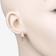 Bids.com 1.32 Carat Genuine Morganite and White Topaz .925 Sterling Silver Earrings Earrings