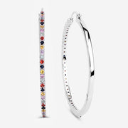 Bids.com 2.24 Carat Genuine Multi Sapphire .925 Sterling Silver Earrings Earrings