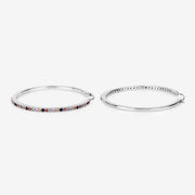 Bids.com 2.24 Carat Genuine Multi Sapphire .925 Sterling Silver Earrings Earrings