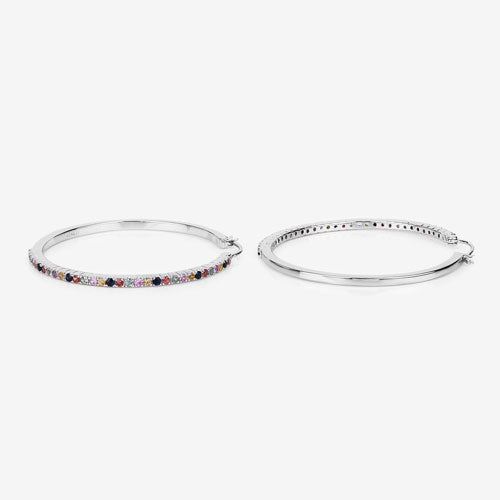 Bids.com 2.24 Carat Genuine Multi Sapphire .925 Sterling Silver Earrings Earrings
