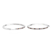 Bids.com 2.24 Carat Genuine Multi Sapphire .925 Sterling Silver Earrings Earrings