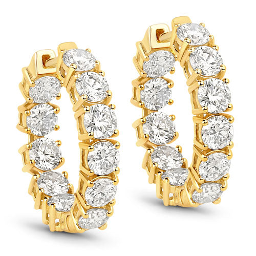 Bids.com 3.08 Carat Genuine Lab Grown Diamond 14K Yellow Gold Earrings Earrings