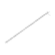 Bids.com .925 Sterling Silver 1/4 Cttw Miracle Set Diamond "X" Link Bracelet (I-J Color, I3 Clarity) - 7.25" Bracelets