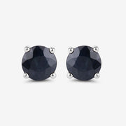 Bids.com 1.70 Carat Genuine Blue Sapphire 10K White Gold Earrings Earrings