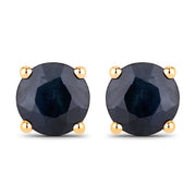 Bids.com 1.70 Carat Genuine Blue Sapphire 10K Yellow Gold Earrings Earrings