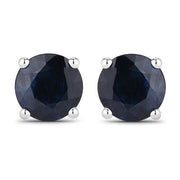 Bids.com 1.70 Carat Genuine Blue Sapphire 14K White Gold Earrings Earrings