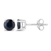Bids.com 1.70 Carat Genuine Blue Sapphire 14K White Gold Earrings Earrings