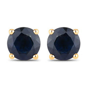 Bids.com 1.70 Carat Genuine Blue Sapphire 14K Yellow Gold Earrings Earrings