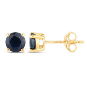 Bids.com 1.70 Carat Genuine Blue Sapphire 14K Yellow Gold Earrings Earrings