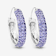 Bids.com 3.06 Carat Genuine Tanzanite .925 Sterling Silver Earrings Earrings