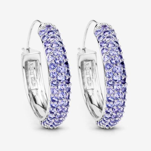 Bids.com 3.06 Carat Genuine Tanzanite .925 Sterling Silver Earrings Earrings