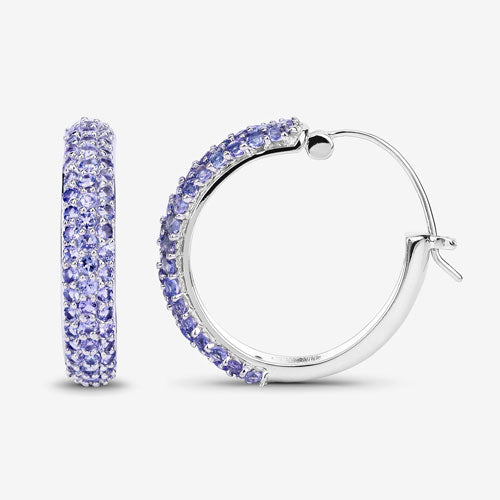 Bids.com 3.06 Carat Genuine Tanzanite .925 Sterling Silver Earrings Earrings