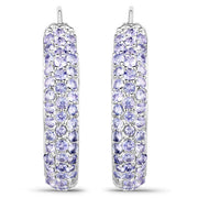 Bids.com 3.06 Carat Genuine Tanzanite .925 Sterling Silver Earrings Earrings