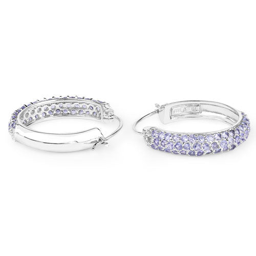 Bids.com 3.06 Carat Genuine Tanzanite .925 Sterling Silver Earrings Earrings