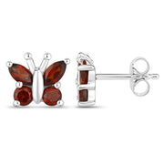 Bids.com 1.28 Carat Genuine Garnet .925 Sterling Silver Earrings Earrings