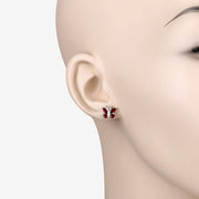 Bids.com 1.28 Carat Genuine Garnet .925 Sterling Silver Earrings Earrings