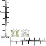 Bids.com 1.00 Carat Genuine Peridot .925 Sterling Silver Earrings Earrings