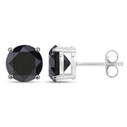Bids.com 4.91 Carat Genuine Black Diamond 14K White Gold Earrings Earrings