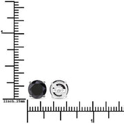 Bids.com 3.48 Carat Genuine Black Diamond 14K White Gold Earrings Earrings