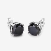 Bids.com 4.91 Carat Genuine Black Diamond 14K White Gold Earrings Earrings